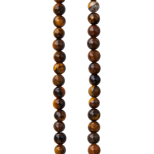 12 Pack: Tiger Eye Round Beads, 4mm by Bead Landing™